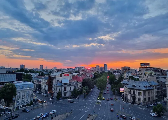 Appartement Golden Studio- Panoramic View With Terrace Bucarest